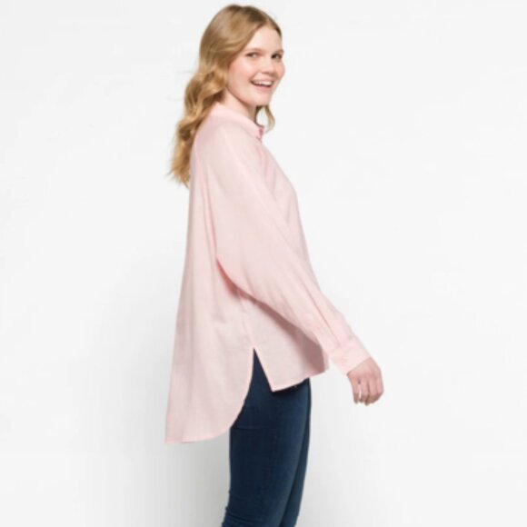 Lulus Works Well Oversized Long Sleeve Button-Up Top - Picture 4 of 4
